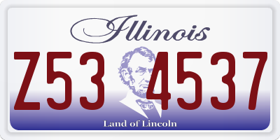 IL license plate Z534537