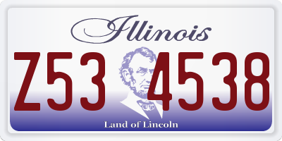 IL license plate Z534538