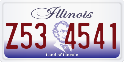 IL license plate Z534541