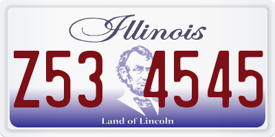 IL license plate Z534545