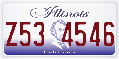 IL license plate Z534546