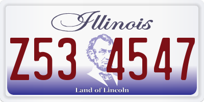 IL license plate Z534547