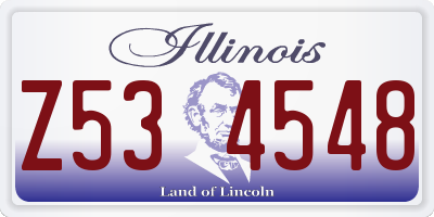IL license plate Z534548