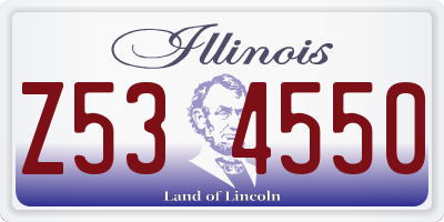 IL license plate Z534550