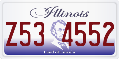 IL license plate Z534552
