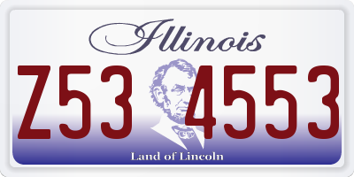 IL license plate Z534553