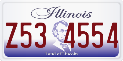 IL license plate Z534554