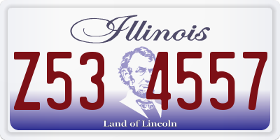 IL license plate Z534557