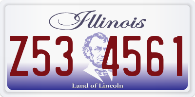 IL license plate Z534561