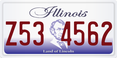 IL license plate Z534562