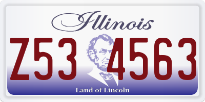 IL license plate Z534563