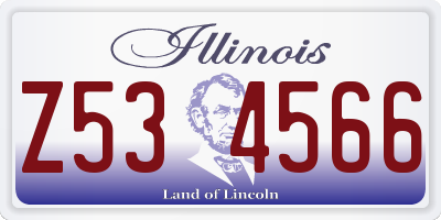 IL license plate Z534566