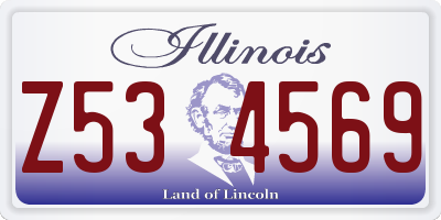IL license plate Z534569