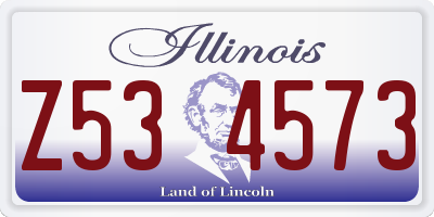 IL license plate Z534573