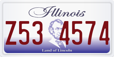 IL license plate Z534574