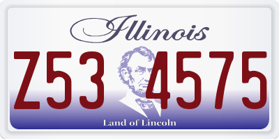 IL license plate Z534575