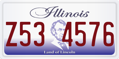 IL license plate Z534576