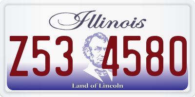 IL license plate Z534580