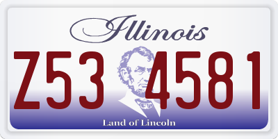 IL license plate Z534581