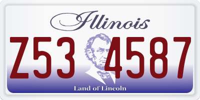 IL license plate Z534587