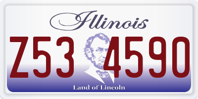 IL license plate Z534590