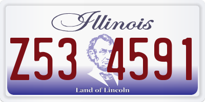 IL license plate Z534591
