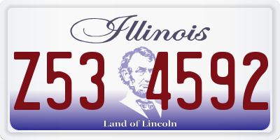 IL license plate Z534592
