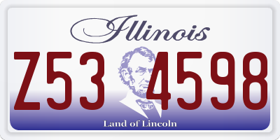 IL license plate Z534598