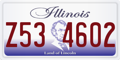 IL license plate Z534602