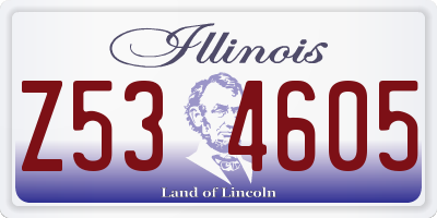 IL license plate Z534605