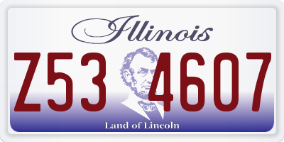 IL license plate Z534607