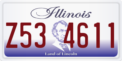IL license plate Z534611