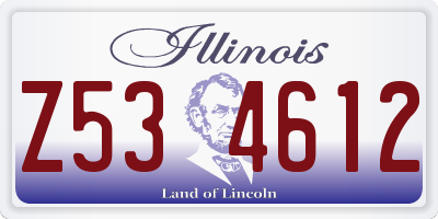 IL license plate Z534612