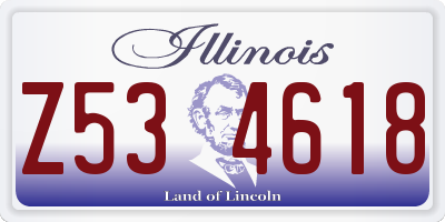 IL license plate Z534618