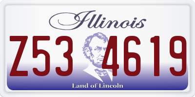 IL license plate Z534619