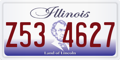 IL license plate Z534627