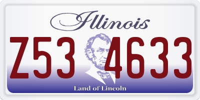 IL license plate Z534633