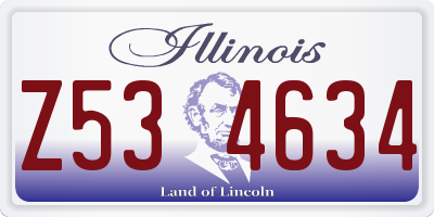 IL license plate Z534634