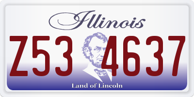 IL license plate Z534637