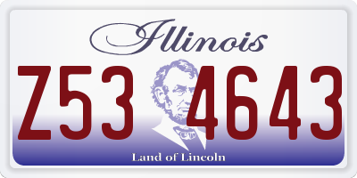 IL license plate Z534643