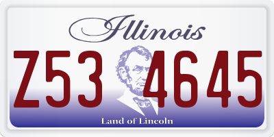 IL license plate Z534645
