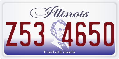 IL license plate Z534650