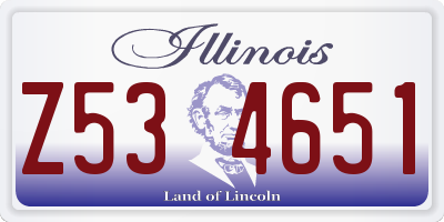 IL license plate Z534651