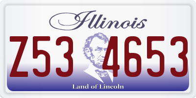 IL license plate Z534653