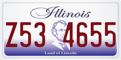IL license plate Z534655