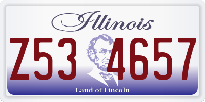IL license plate Z534657