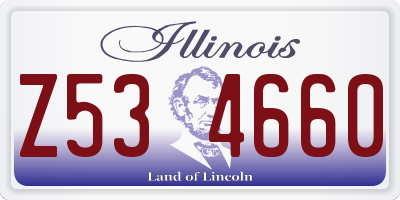IL license plate Z534660