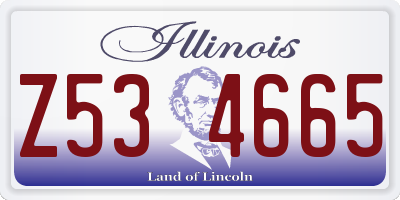 IL license plate Z534665