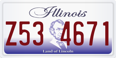 IL license plate Z534671