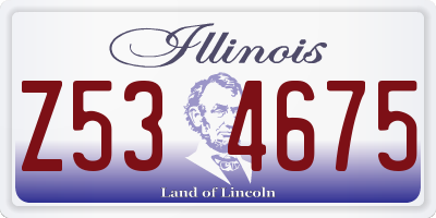 IL license plate Z534675